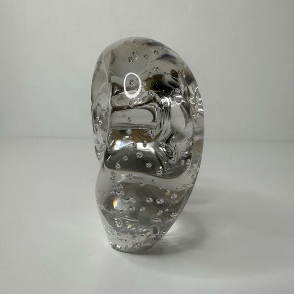 Clear Art Glass Snail Paperweight Figurine 3" Nature Minimalist Eclectic - Picture 6 of 16